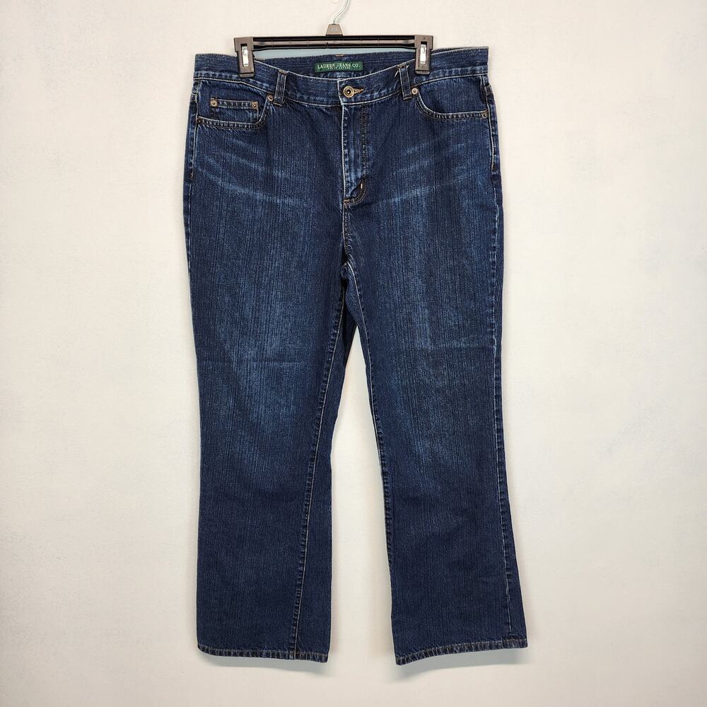 Ralph Lauren Womens Straight Leg Jeans Size 14 34" Dark Wash Classic Vintage Y2K